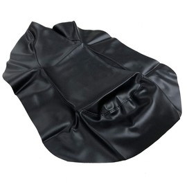 Yamaha RZ50 Early Model (Corner Light), Seat Cover, Made in Japan (Thick Fabric), Fabric Color: Black / Stitching: Transparent, Replacement Type CHRIS-YCH2048-C10B36S0