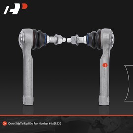 A-Premium 2 x Front Outer Tie Rod Ends, Compatible with Lincoln Aviator 2020 2021 2022