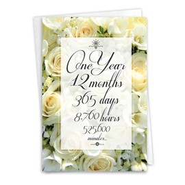 NobleWorks 1st Anniversary Work Milestone Greeting Card (Co-Worker) with 5 x 7 Inch Envelope (1 Card) 1 Year Time Count C9083AWG