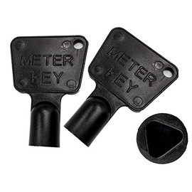 Waterberry Pack of 2 Gas Meter Box Key Triangular Black Plastic Key Water Electric Utility Key...