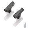 Probrico 25 Pack Matte Black Square Bar Cabinet Knobs Drawer