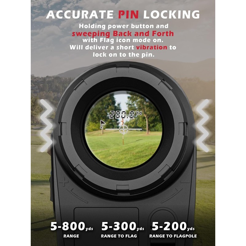 Range Finder Golf, L8star Golf Rangefinder with Slope Switch, Slope
