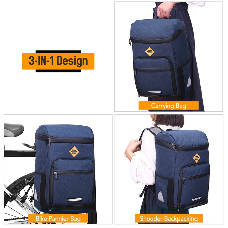 3 In 1 Cycling Insulation Bag 17L Reflective Rear Rack