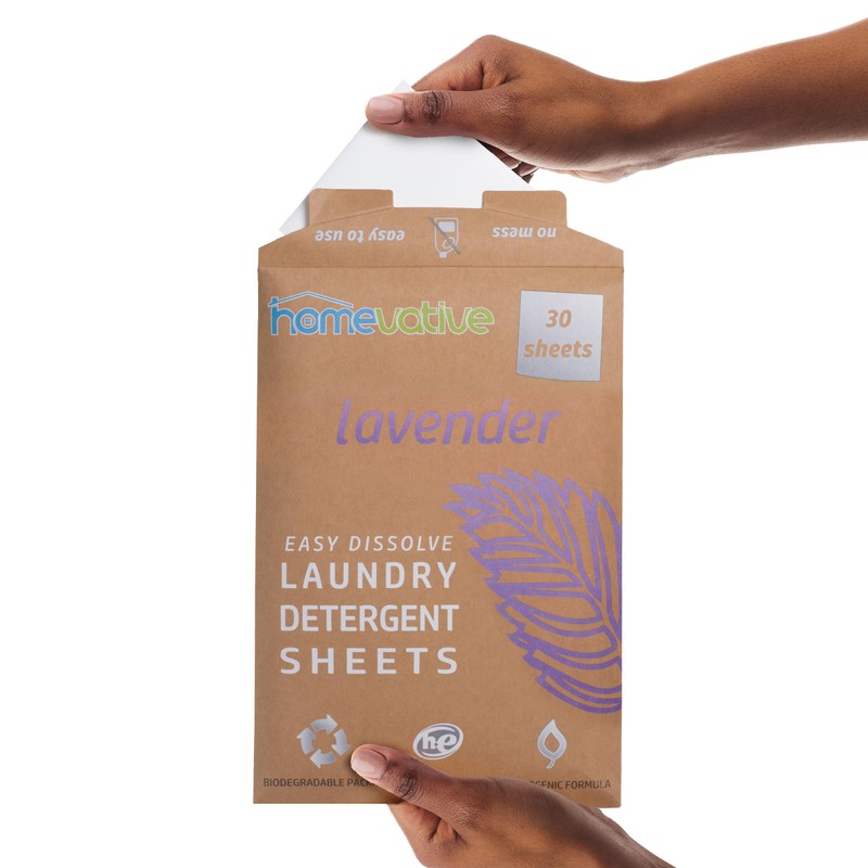 Homevative Laundry Detergent Sheets, 30 Sheets, Up to 60 Loads,