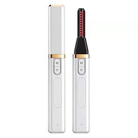Rizador de Pestañas con Calor, Rizador de Pestañas Eléctrico USB con Peine para Rizos Duraderos y Cepillo de Pestañas Eléctrico Estilo Profesional para Pestañas Voluminosas
