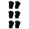 NAME IT Unisex Gloves, Black/Pack:3 Pack With All Black