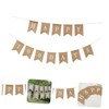Ipetboom Day Party Burlap Swallowtail Banner Hanging Decoration for Birthday