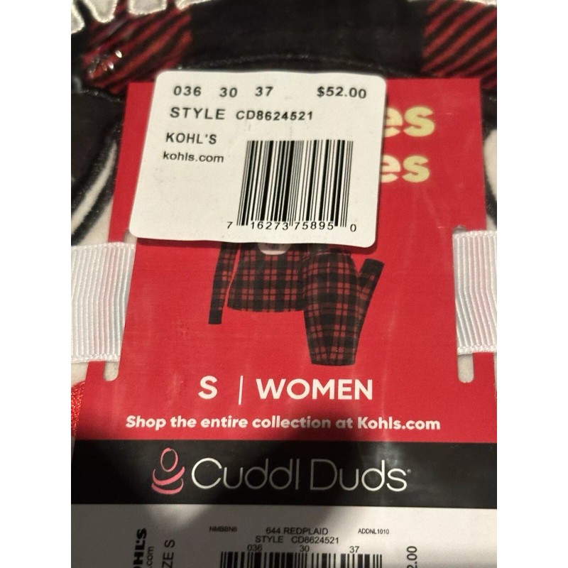 Cuddl Duds Christmas PJ Woman’s 2 Piece Sleep Set Size
