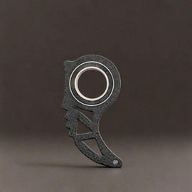Stealth Spinner 1.0 - Fidget & Fun On The Go - Keychain Spinner - Keyrambit - Fidget Spinner - Keychain - The Perfect Gift! - Color: Black