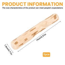 GOMETY 5 Pieces Coffee Wood Chew Toys for Dogs - Natural Coffee Wood Chew Bones for Puppies, Small and Medium Dogs Dog Toys for Chewing, Durable and Dental Healthy