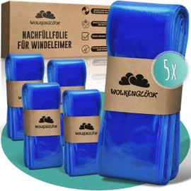 WOLENGLÜCK Refill Film for Nappy Bin Pack of 5