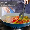 Large Silicone Cooking Spoon, Non-Stick Solid Spoon set with Deep