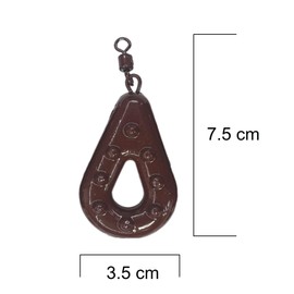 PRO FILSTAR Ground Lead Fishing Set 3 x 120g - Fishing Gripper Lead with Swivel - Fishing Lead Set - Ground Fishing - Pear Lead - Lead Weight - Fishing Weights - Lead Weights - Carp Lead Kit