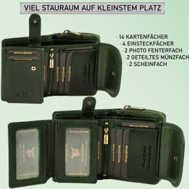 MATADOR Saragossa RFID Blocker Leather Purse Women's Large Purse with Gift Box Women's Leather Medium Many Compartments Purse Women's Leather Purse Women's Leather Purse Women's Leather Purse Women's