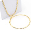 Waterproof Gold Plated Paperclip Chain, Razzberry Designer Jewellery, 316 Stainless