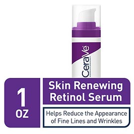 CeraVe Suero de retinol antienvejecimiento para cara, retinol encapsulado con ácido hialurónico, niacinamida y ceramidas, suaviza arrugas y líneas fin