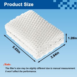 Qloby 6 Pack WF813 Humidifier Filter Replacement, Upgraded Humidifier Wick Filter for ReliOn RCM-832 RCM-832N, for ProCare PCWF-813 PCCM-840, for Equate EQWF813 EQ 2119-UL Cool Mist Humidifier Filters