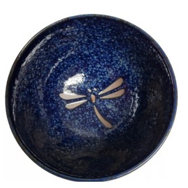 Blue Moon Dragonfly Rice Noodle Soup/ Rice Bowls, Blue ( se of 6)