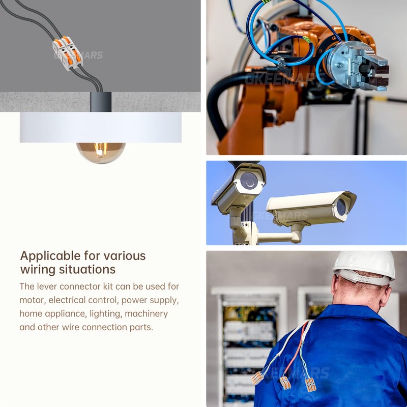 GKEEMARS 20 Pcs Wire Connector, 1 Conductor Compact Splicing Wire