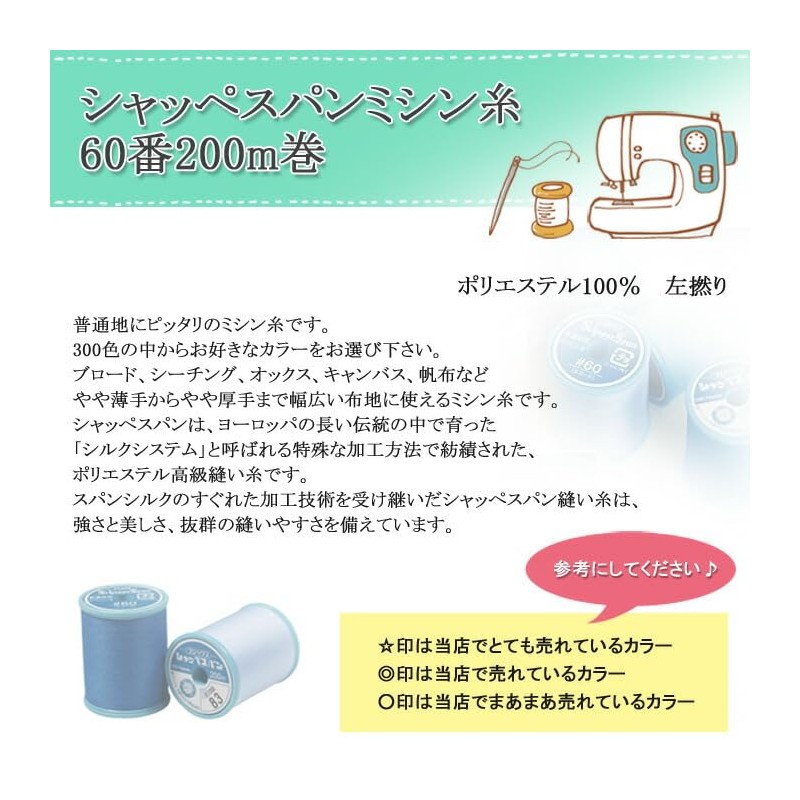 Shappe Spun Sewing Thread No. 60 200m Roll - Part