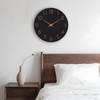 Mosewa Wall Clock 8 Inch Black Battery Operated Silent Non