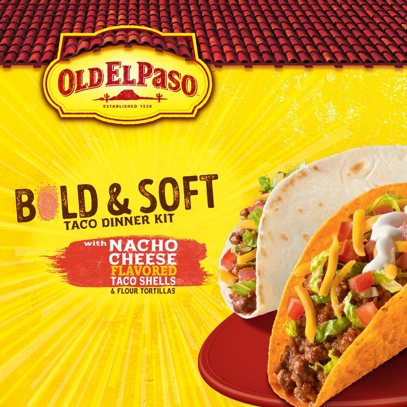 Old El Paso Nacho Cheese Bold & Soft Tortilla Taco