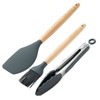 Royal Cuisine 3 pcs Silicon Kitchen Set Red, Silicon Tongs,