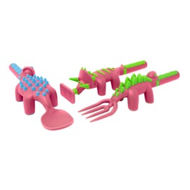 Constructive Eating - Toddler Dinosaur Utensils Made in USA - Silverware for Toddlers - Utensils for Kids - Constructive Eating Utensil Set
