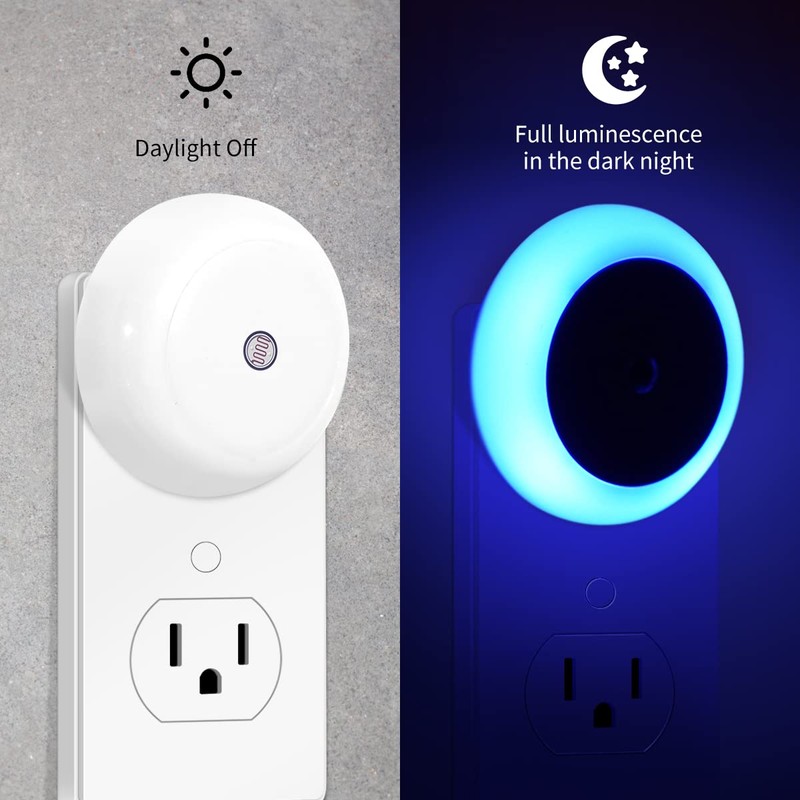 KINUR 6 Pack Blue, LED Night Lights Plug into Wall
