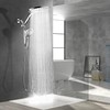 HOWUWEY Modern Dual Shower Head with Handheld Spray, 7.5" Rainfall