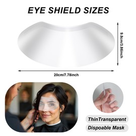 50PCS Shower Visor Disposable Shower Face Shield, Eye Shield After Cataract Surgery, Clear Plastic Eyelash Shield, Protecting Eyes During Microblading, For Adults Showering Haircut Hairspray
