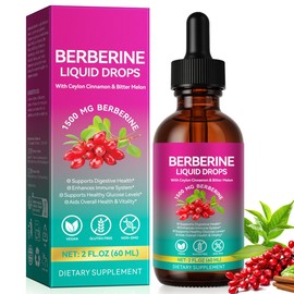 Berberine Liquid 1500mg - 60ml Nano Enhanced Formula | 8 Clinical Botanical Extracts (Bitter Melon, Green Tea) | Vegan, Keto & Gluten Free | Natural Pineapple Flavour
