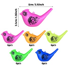 30PCS Colorful Bird Water Whistle Toys and Musical Instrument Toys are Suitable for Family Games Birthday Parties and Party Gifts