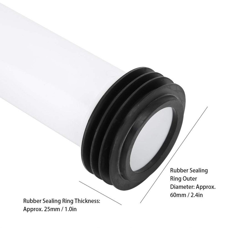 White Concealed Toilet Water Tank Straight Flush Pipe Lengthened Flushing