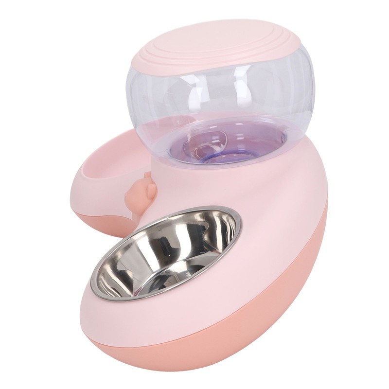 Double Cat Bowls Pet Food and Water Bowl Set Tilted