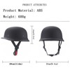 QICHAO Motorcycle Helmets, Personality Vintage Adult Half Helmet Open Face