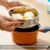 Stainless Steel Steamer Pot - 7 Inches Round with Cooking