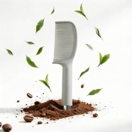 Peine para el cabello de dientes redondos de granos de café, peines desenredantes antiestáticos para mujeres y hombres, resistente a la humedad, equil