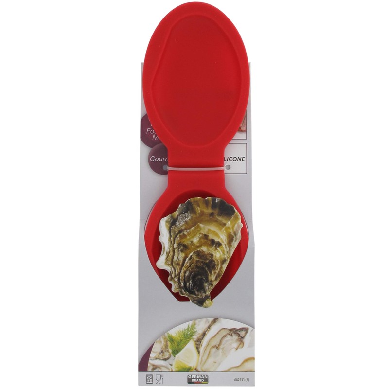 FACKELMANN FCK682231 Austern-Keil aus Silikon, rot, 11,5x8x4,5cm