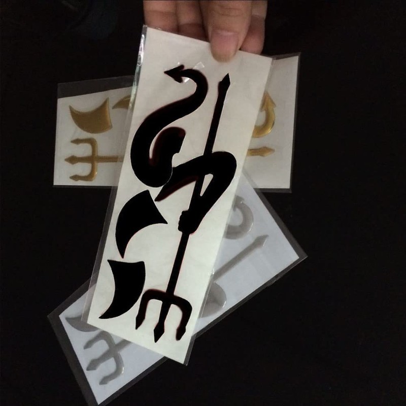 2 Set Black Devil Style Stickers Demon Decals Decoration for