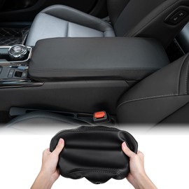 CKE for 9th Gen Camry LE SE XLE XSE Compatible with Toyota Camry 2025 Accessories Car Center Console Organizer Box Cover Armrest Cover Glove Tray Protector -Black Stitches