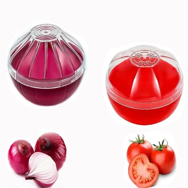 Yamesu Onion Tomato Keeper Saver Storage Containers, 2PCS Fruit and