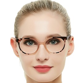 OCCI CHIARI Women Stylish Round Reading Glasses for Reader 1.0 1.25 1.5 1.75 2.0 2.5 3.0 3.5 4.0 5.0 6.0 (Brown, 400)