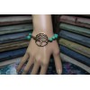 Tree of Life Turquoise Bracelet Suede and Burnished Gold Rustic