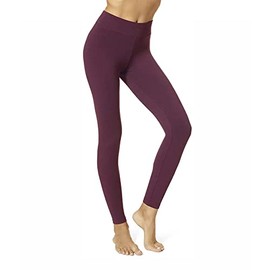 HUE Women's Legging, Black Cherry, Medium
