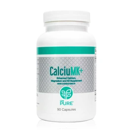 LivePURE CalciuMK+ Capsules | 90ct | Supports Bone Health, Collagen Formation & Joint Mobility | Non-Dairy, Lactose-Free Calcium Supplement for Skeletal Support