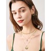TOVABA Gold Layered Necklaces for Women Cute Shell Charm Simple