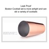 Boston Cocktail Shaker Stainless Steel Rose Gold Glossy Surfaces Leakproof