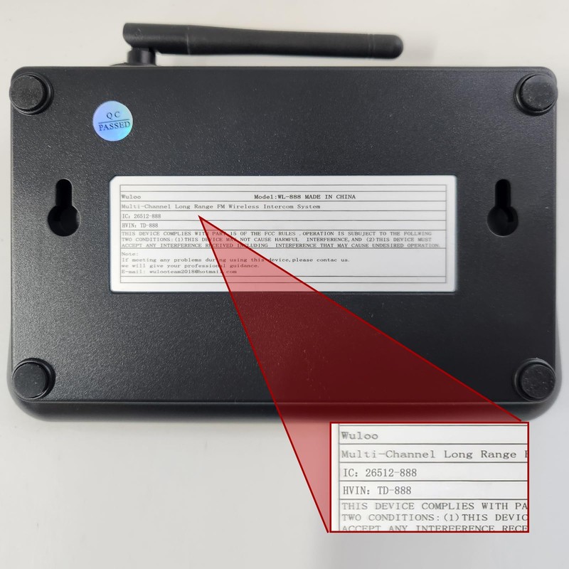 Wuloo Intercoms Wireless for Home 1 Mile Range 22 Channel