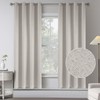 KEQIAOSUOCAI Completely 100% Blackout Linen Textured Grommet Curtains (Light Beige,2